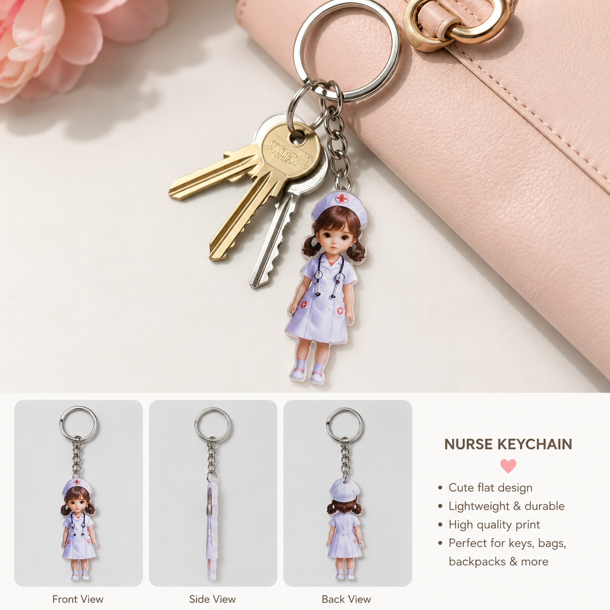 Nurse Bestie Keychain
