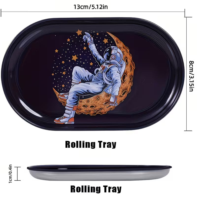 Astronaut Metal Rolling Tray
