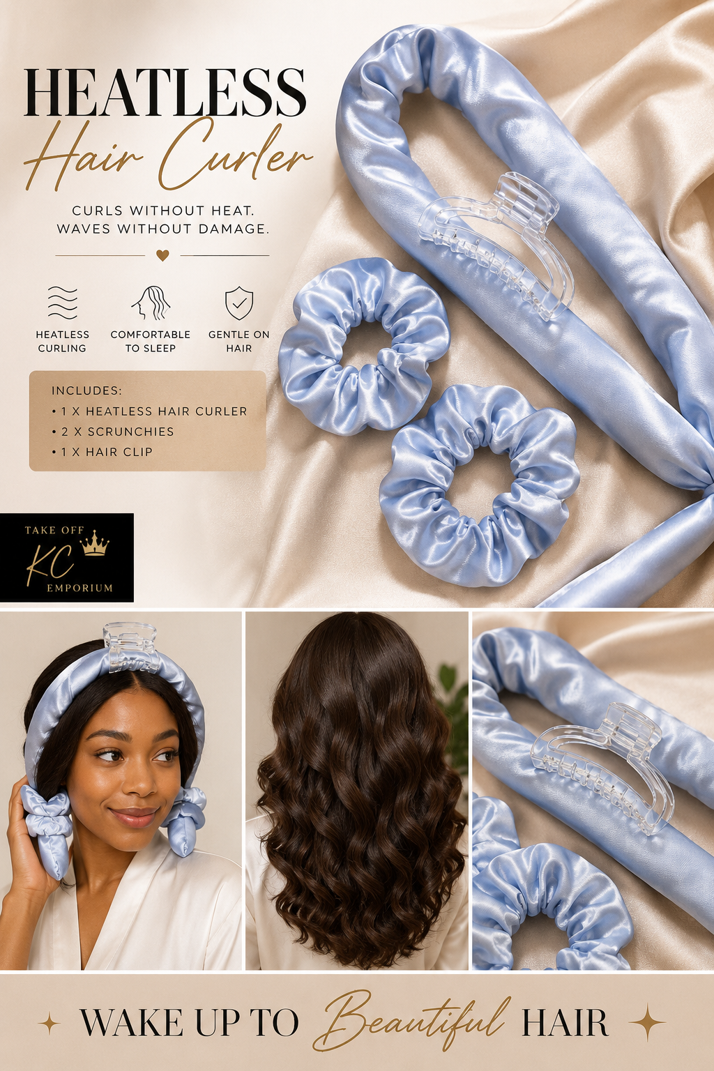 Heatless Hair Curling Set