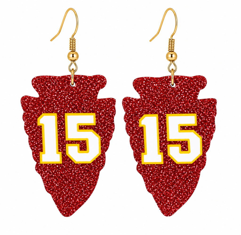 Red Arrowhead #15 Acrylic Earrings