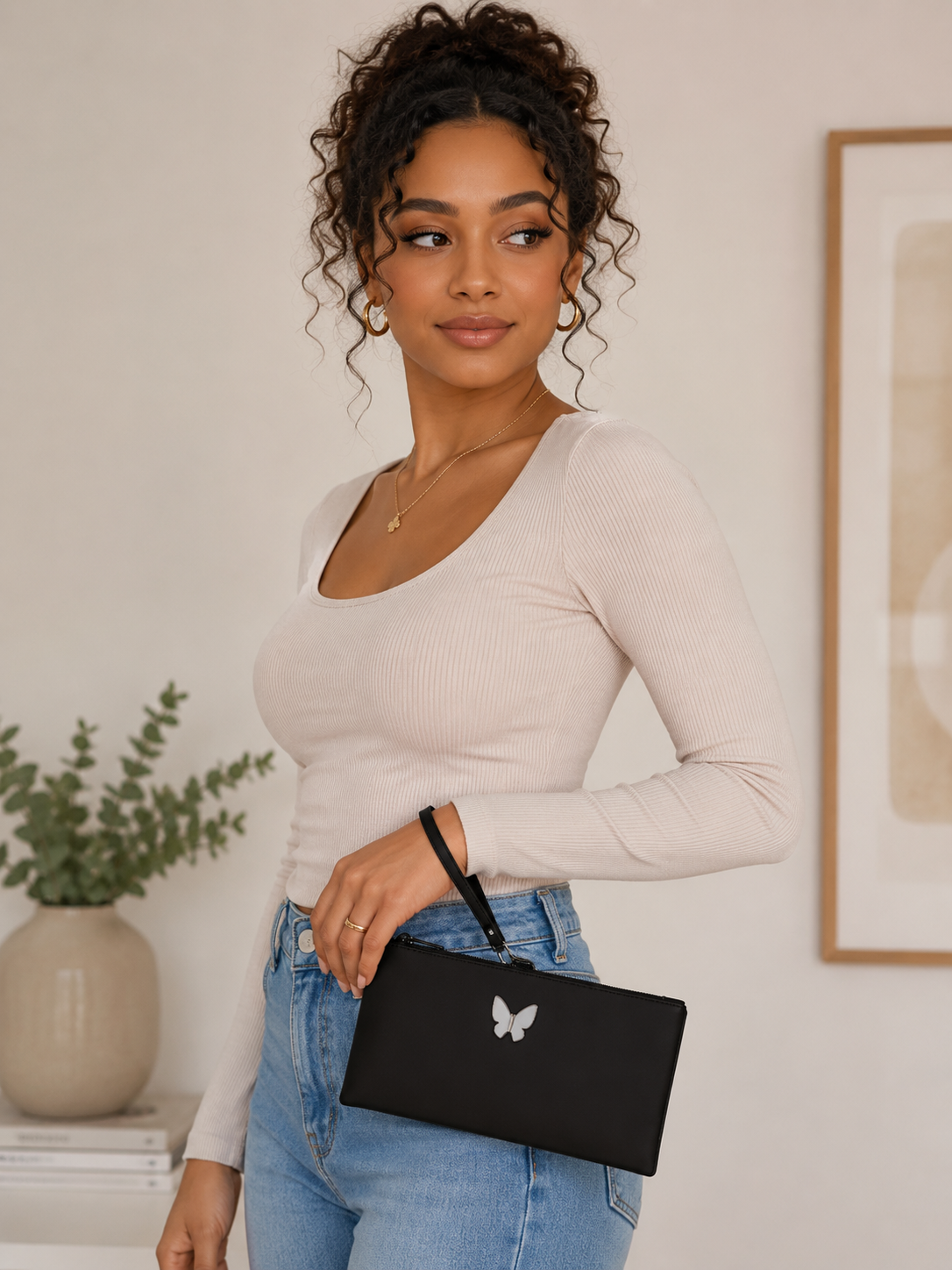 Butterfly Wristlet Clutch &/OR Makeup Bag