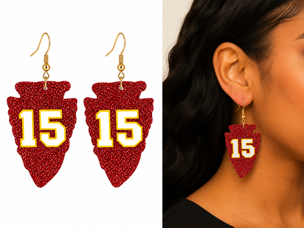 Red Arrowhead #15 Acrylic Earrings