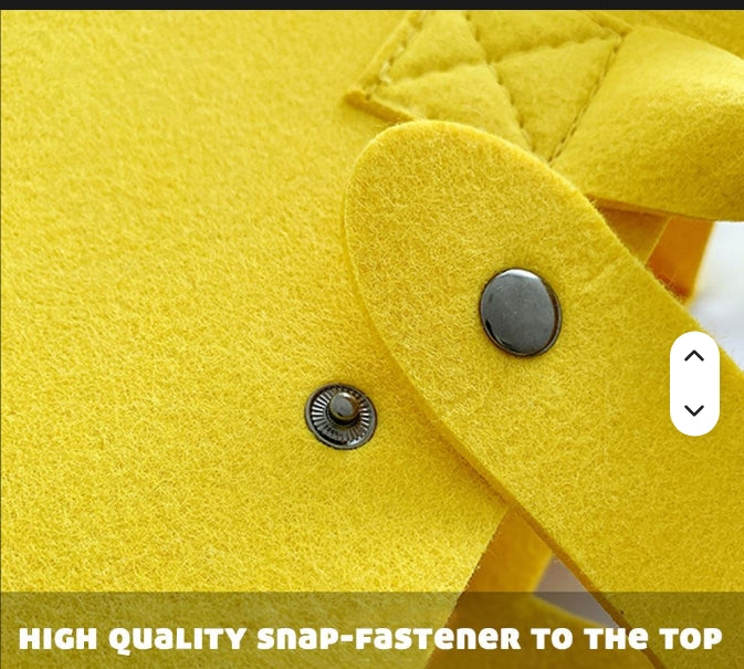 Yellow Felt Tote Bag
