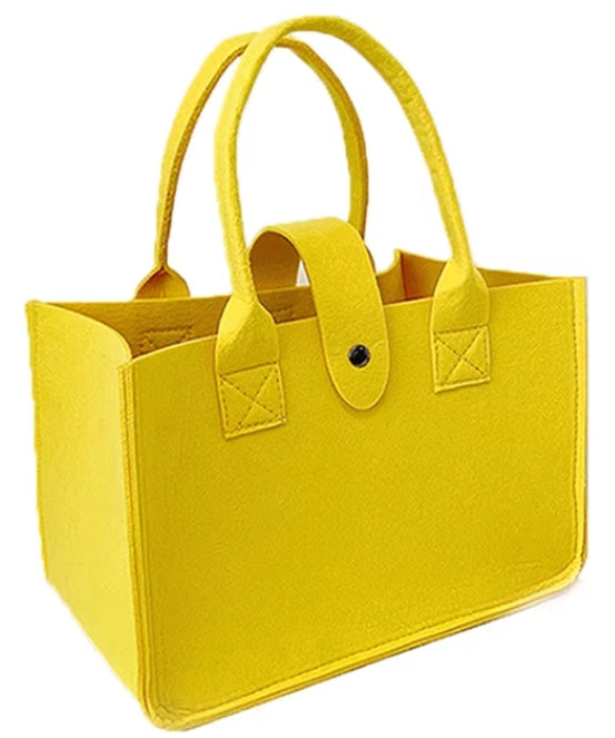 Yellow Felt Tote Bag