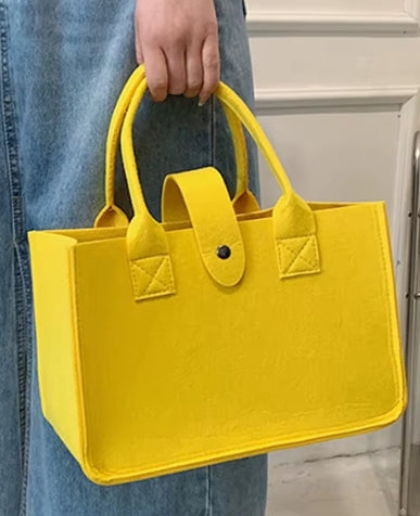 Yellow Felt Tote Bag