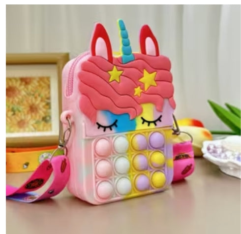 Unicorn Bubble Fidget Crossbody Bag