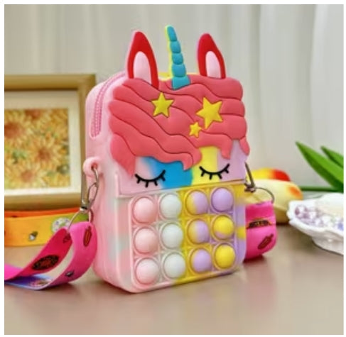 Unicorn Bubble Fidget Crossbody Bag