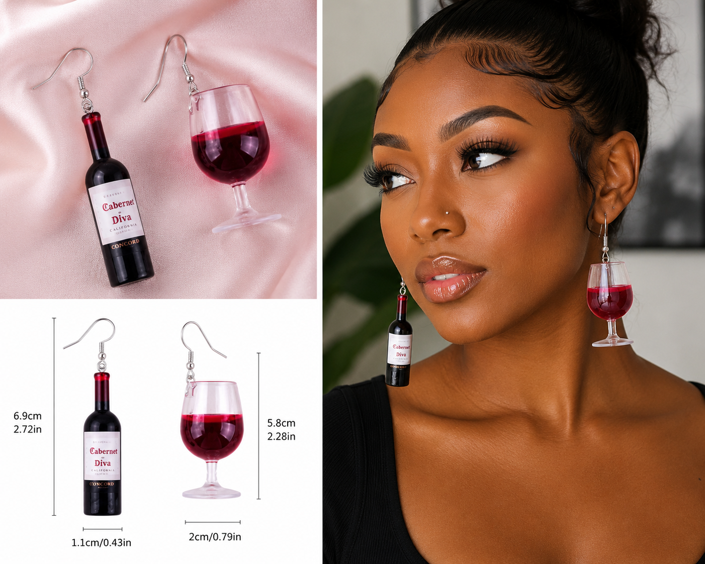 Pour Your Self A Compliment 3D Earrings
