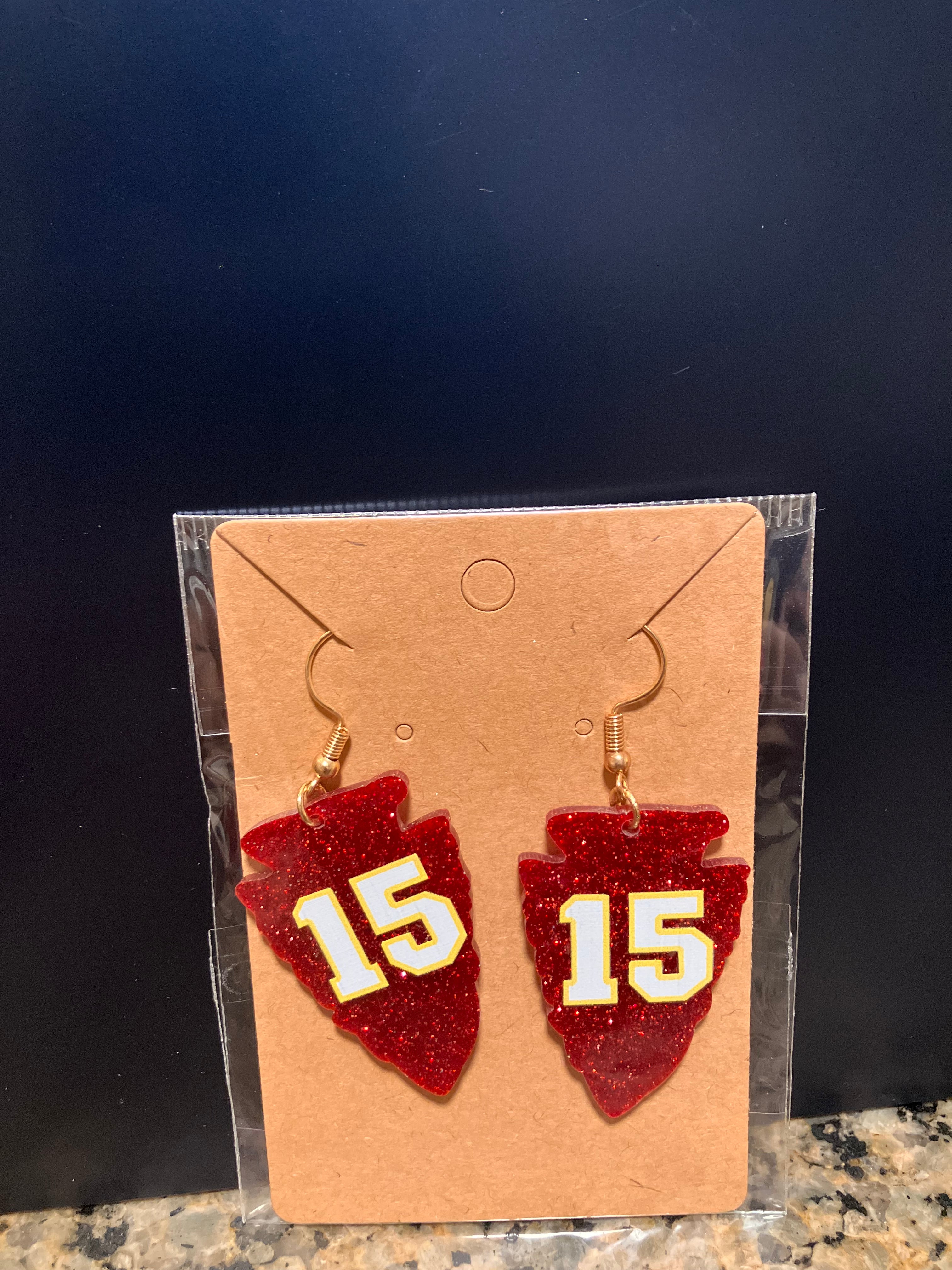 Red Arrowhead #15 Acrylic Earrings